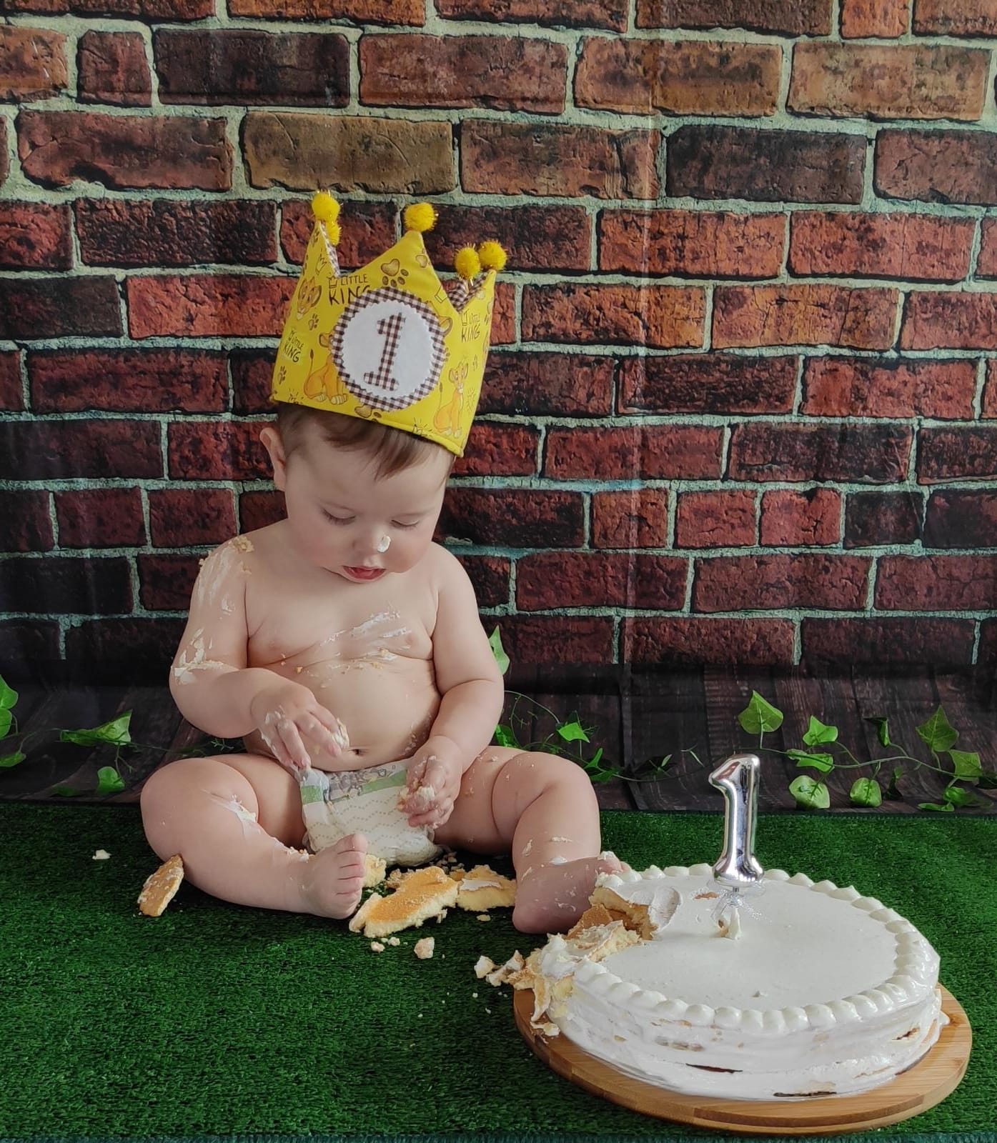 Corona primer cumpleaños bebé regalo niña smash cake 