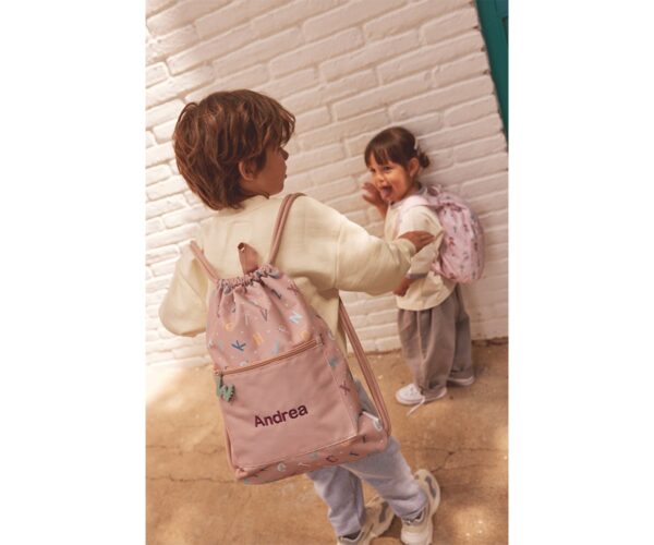 Mochila Saco Impermeable Funny Letters Personalizable - Imagen 2