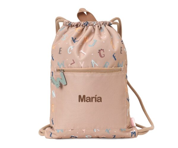 Mochila Saco Impermeable Funny Letters Personalizable - Imagen 4