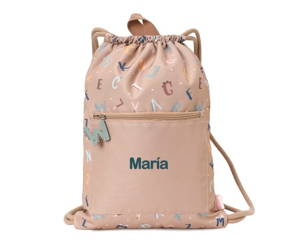 Mochila Saco Impermeable Funny Letters Personalizable - Imagen 5