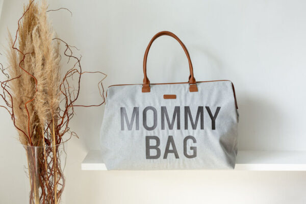 Mommy Bag Canvas Grey Childhome - Imagen 2