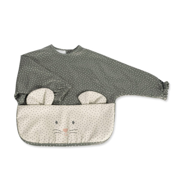 Babero con Mangas Topito Poppy Musgo Walking Mum