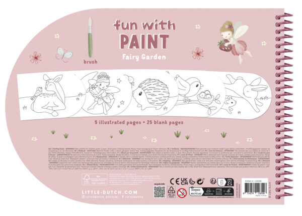 Libro Acuarelas Colorear Fairy Garden Little Dutch - Imagen 2