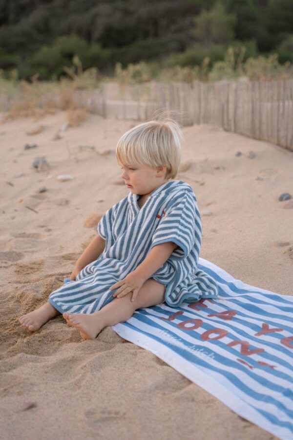 Toalla de playa Ocean Sea Life Azul Little Dutch - Imagen 4
