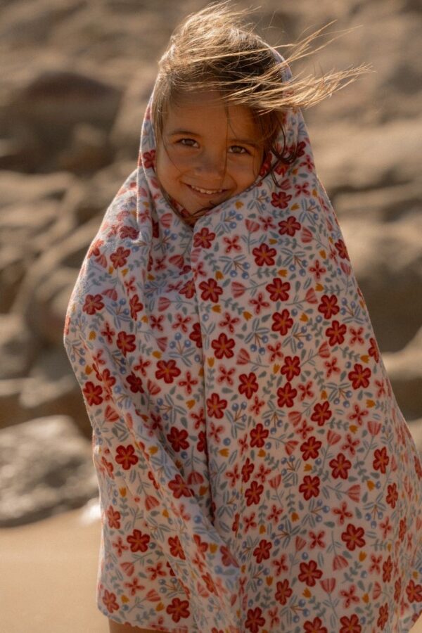Toalla de playa Sunny Flowers Multicolor Little Dutch - Imagen 2