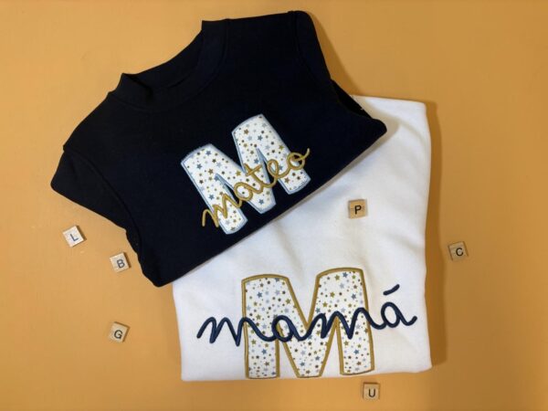 Pack familiar sudadera personalizada (adulto + niño) BORDADO