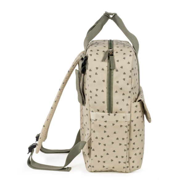 Mochila Corazones Poppy Musgo Walking Mum - Imagen 4
