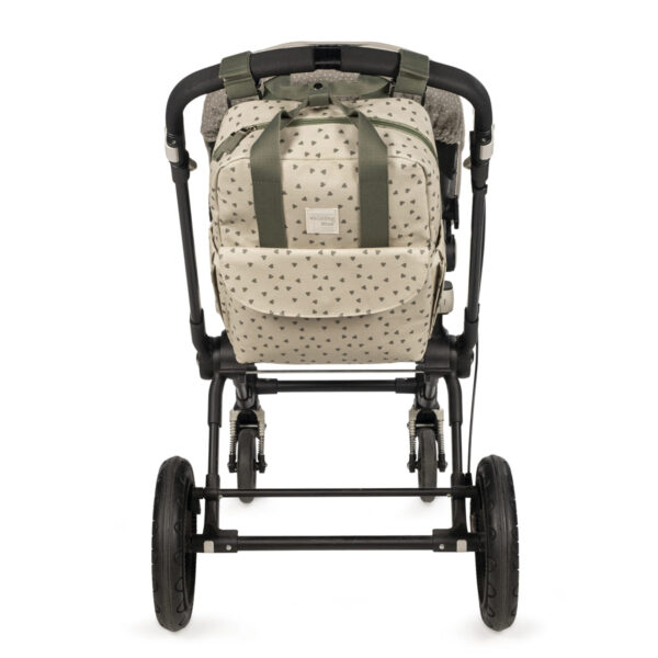 Mochila Corazones Poppy Musgo Walking Mum - Imagen 14