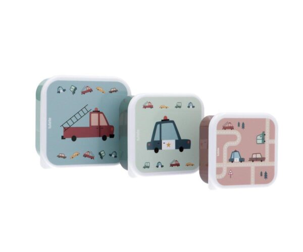3 Cajas Almuerzo Vintage Cars Tutete