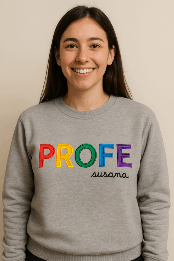 Sudadera personalizada Bordada Profe