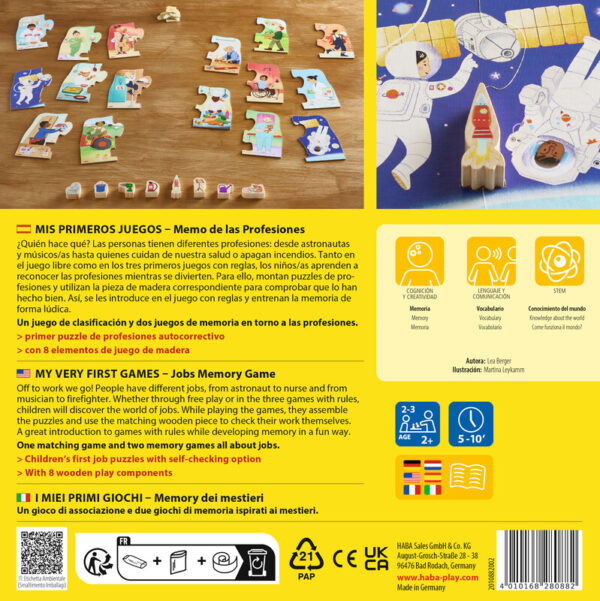 Mis Primeros Juegos - Memo de las Profesiones Haba - Imagen 6
