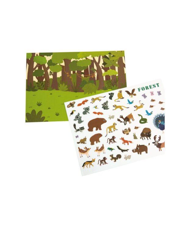 Pegatinas reutilizables de la naturaleza animal Mideer - Imagen 5