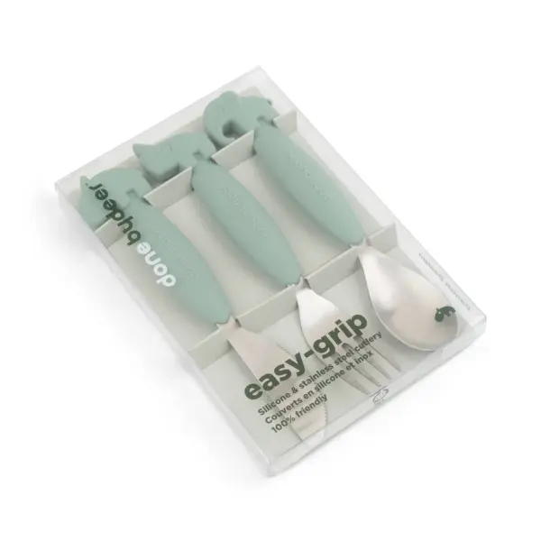 Easy-grip Cuberteria Deer friends Verde  Done by Deer - Imagen 3