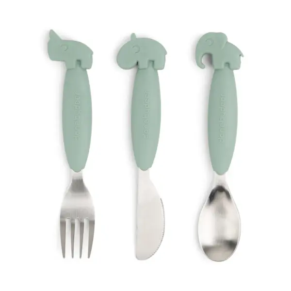 Easy-grip Cuberteria Deer friends Verde  Done by Deer