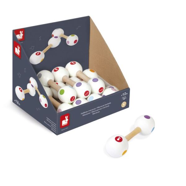 Maracas Tipo Mancuernas Janod - Imagen 2