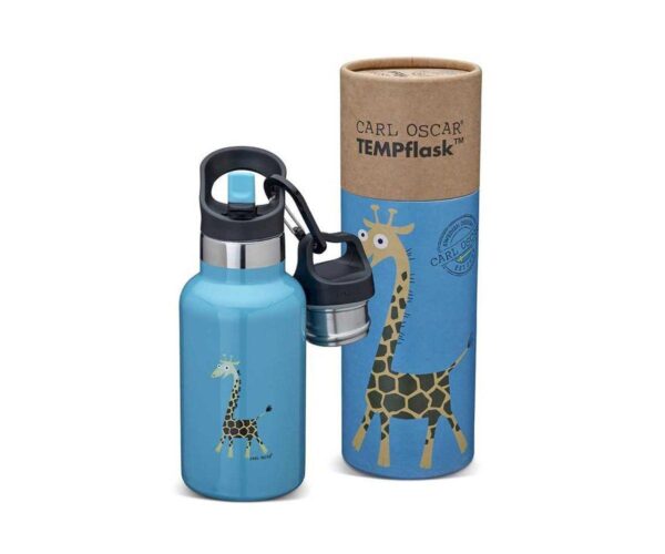 Botella Acero Inoxidable TEMPflask 350ml Jirafa Turquoise Carl Oscar - Imagen 3
