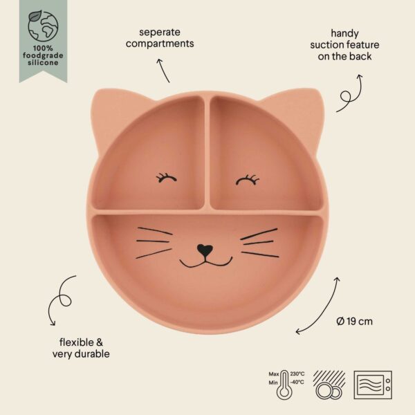 Plato compartimentado con ventosa Mrs. Cat Trixie - Imagen 2