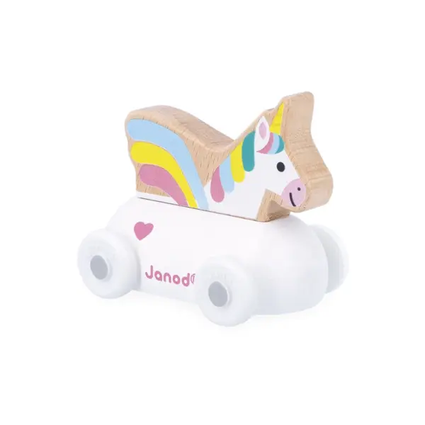Coche Unicornio de Madera Reino Encantado - Cross Roads Janod