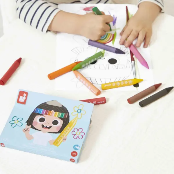 Crayones de cera x12 Janod - Imagen 2