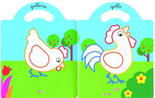 Pinta y pega los animalitos de la granja - Imagen 2