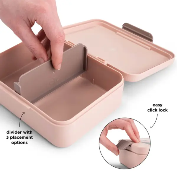 Caja de Almuerzo con Separador Tiny Farm Rosa Done by Deer - Imagen 3