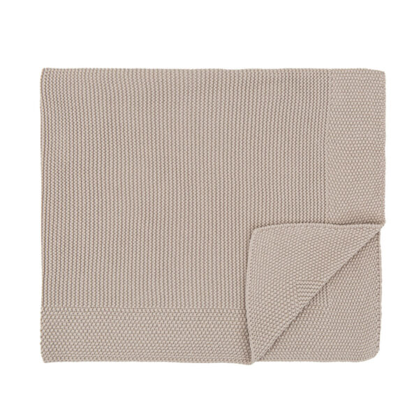 Toquilla Tricot 75x90 cm Algodón Gris Beige Bimbidreams