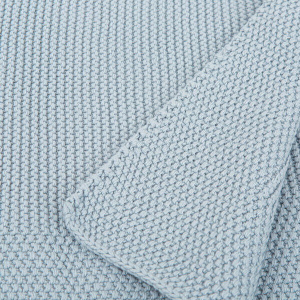Toquilla Tricot 75x90 cm Algodón Azul Gris Bimbidreams - Imagen 2