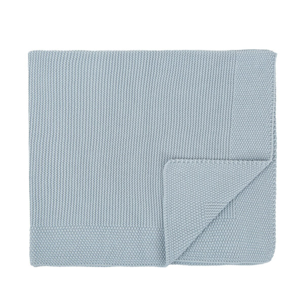 Toquilla Tricot 75x90 cm Algodón Azul Gris Bimbidreams