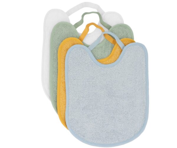 Pack 4 Baberos Rizo Blue/Mustard/Sage/Ivory