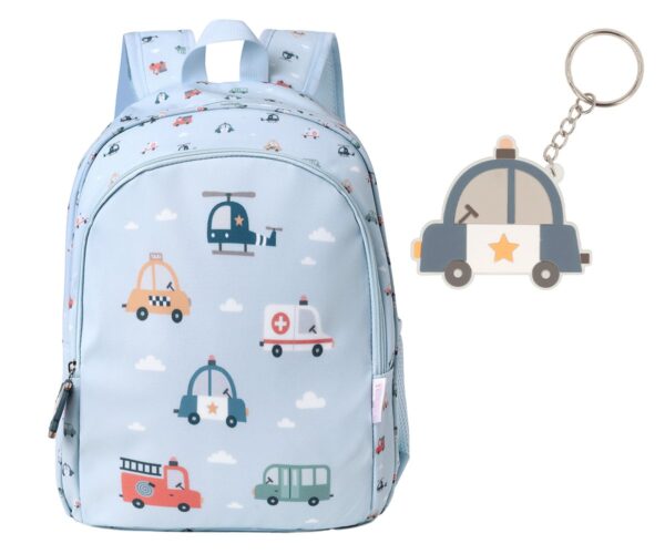 Mochila Mediana City Cars + Llavero Personalizable - Imagen 7