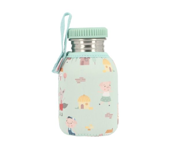 Botella Acero con Funda The Three Little Pigs Personalizable 350ml