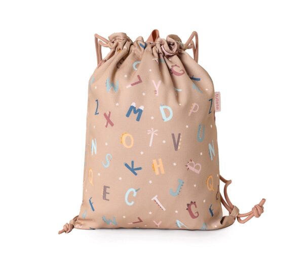 Mochila Saco Tela Funny Letters Personalizable