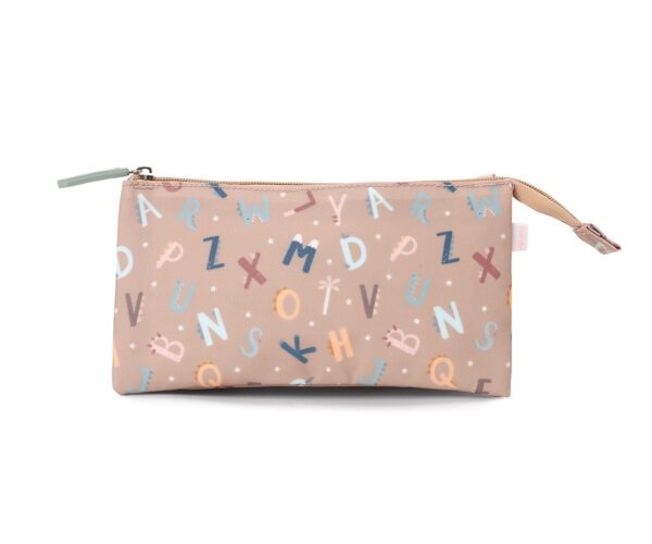 Estuche 3 Compartimentos Funny Letters Personalizable