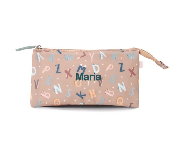 Estuche 3 Compartimentos Funny Letters Personalizable - Imagen 2