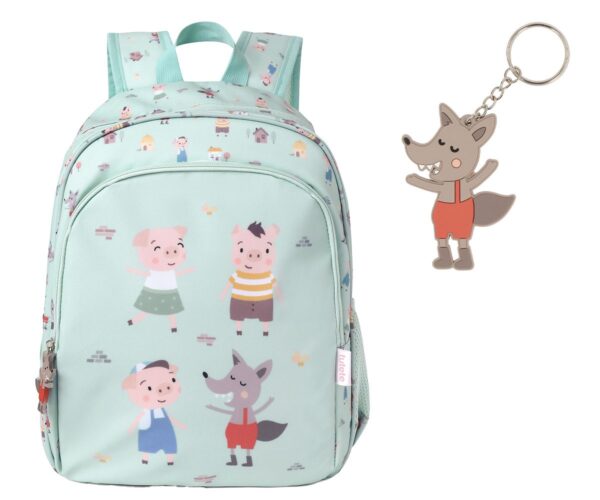 Mochila Mediana The Three Little Pigs + Llavero Personalizable - Imagen 3