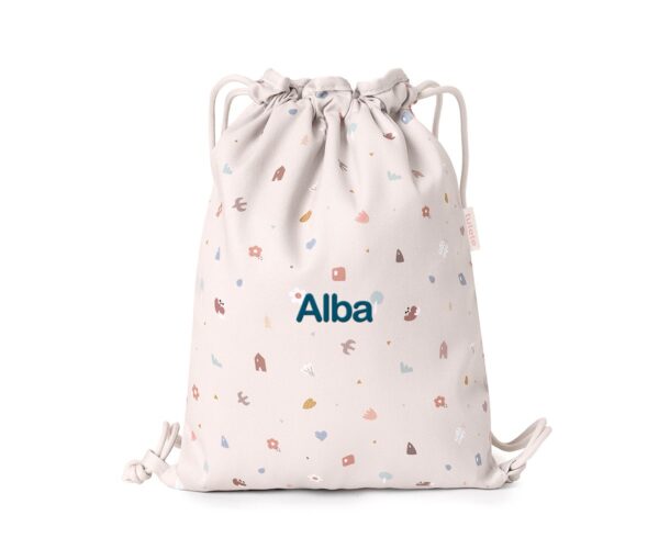 Mochila Saco Tela Geometric Nature Personalizable - Imagen 3