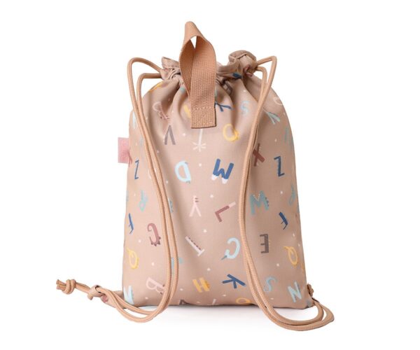 Mochila Saco Tela Funny Letters Personalizable - Imagen 4
