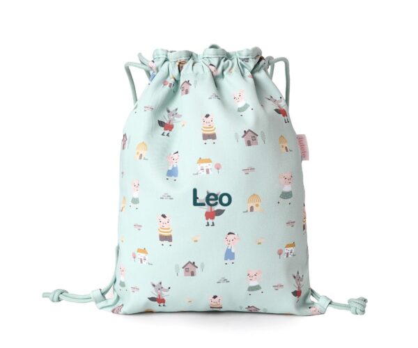 Mochila Saco Tela The Three Little Pigs Personalizable - Imagen 4