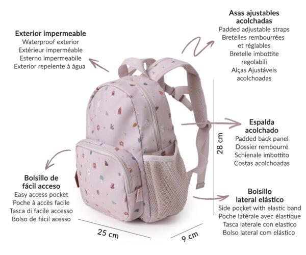 Mochila Infantil Geometric Nature Personalizable - Imagen 3