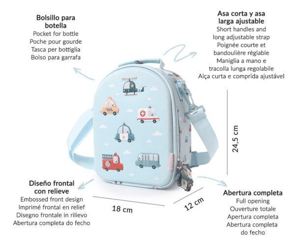 Bolsa Merienda Térmica 3D City Cars Personalizable - Imagen 5