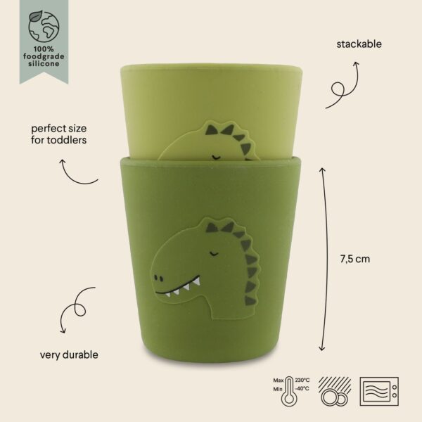 Silicona vaso 2-pack - Mr. Dino Trixie - Imagen 2
