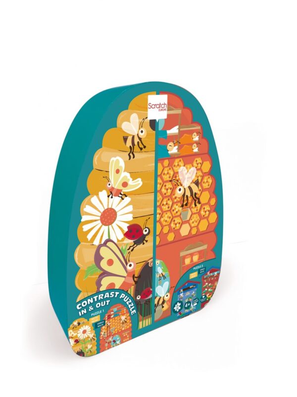 Puzzle 2x 20 Pcs Abejas doble Cara Scratch - Imagen 8