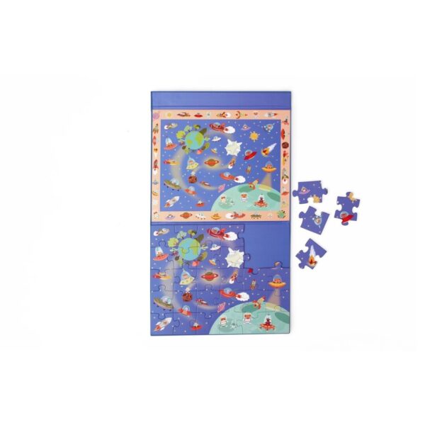 Puzzle Magnético Descubre el Espacio 80 Pcs Scratch