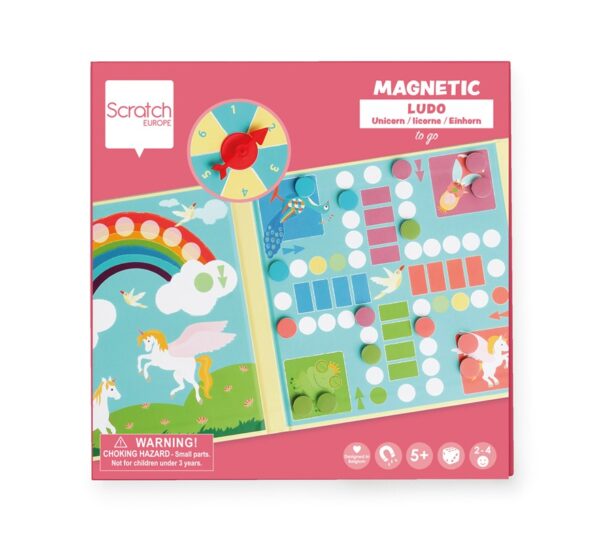 Juego Magnético de Viaje Ludo Unicornios Scratch - Imagen 2