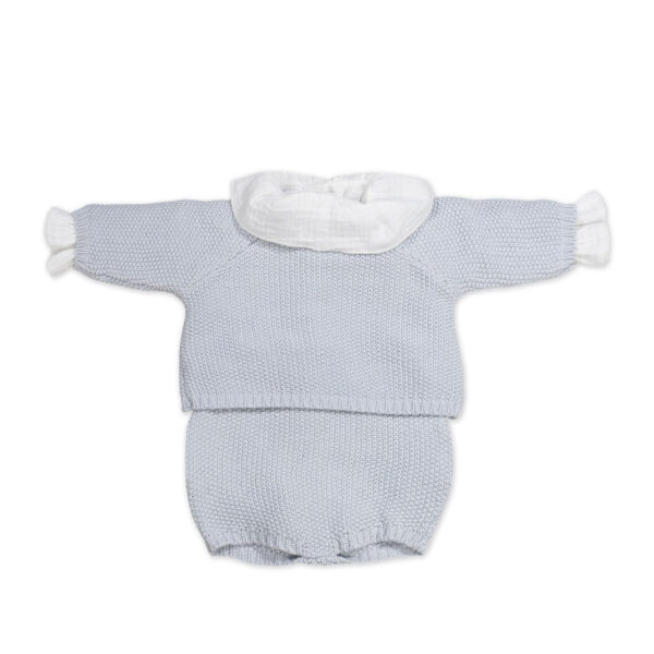 Set Tricot Jersey + Ranita + Body Bámbula Azul 0-1 M 56CM