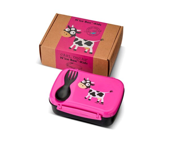 Caja de Almuerzo N'ice Box Kids Vaca Purple Carl Oscar - Imagen 2