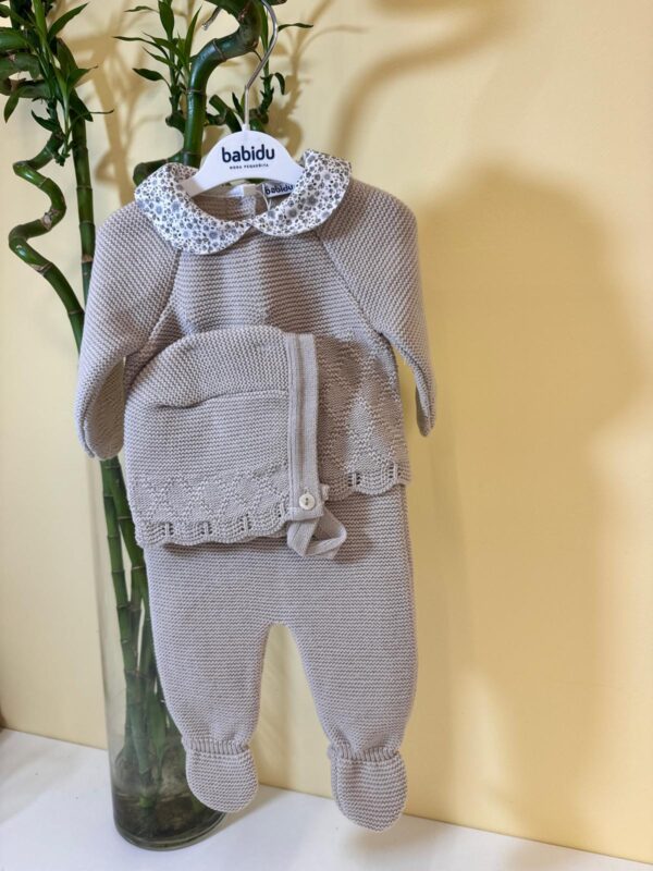 Conjunto Tricot 3 piezas con Capota Babidu - Imagen 3