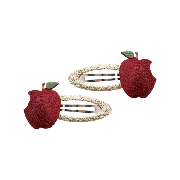 Set de 2 clips Snow White Apple