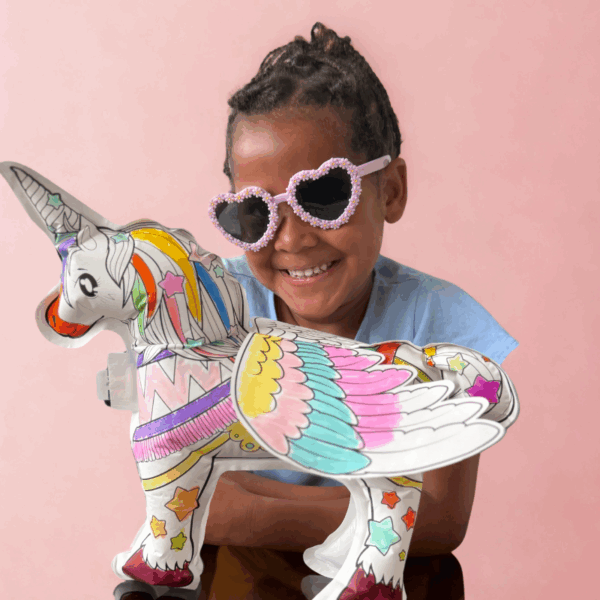 Unicornio: 1 inflable gigante + pegatinas brillantes - Imagen 7