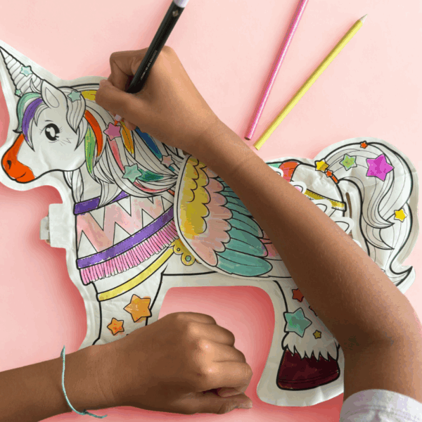 Unicornio: 1 inflable gigante + pegatinas brillantes - Imagen 6